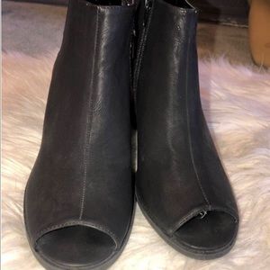 Open toe booties